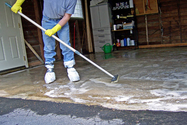 how to clean your garage floor