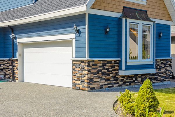 brick siding on a garage