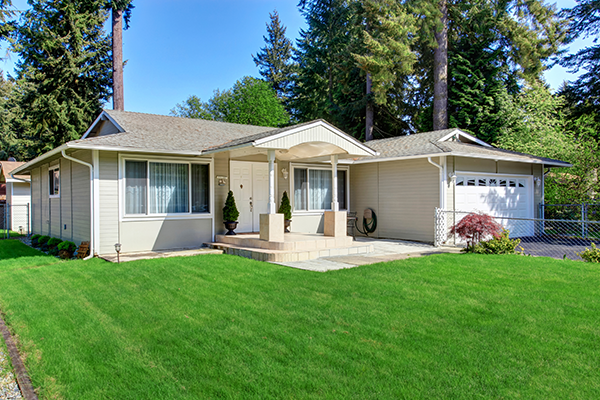 garage with a porch