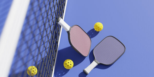 Rackets And Ball For Playing Pickleball