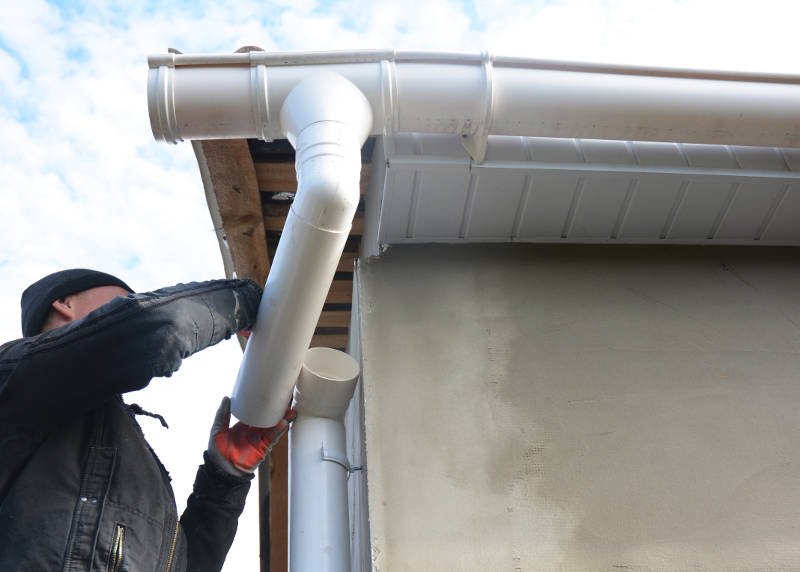 gutters on a garage