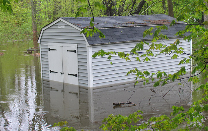 flooded garage