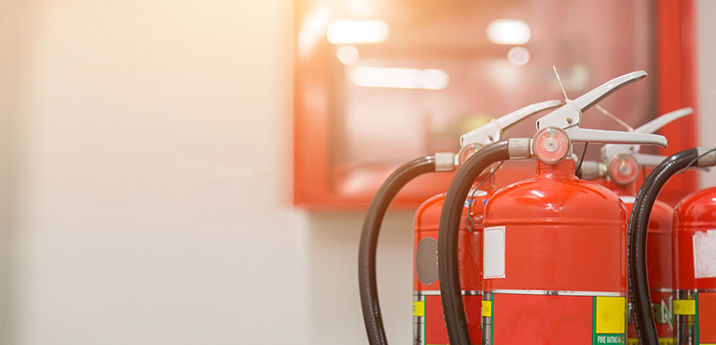 fire extinguisher in garage