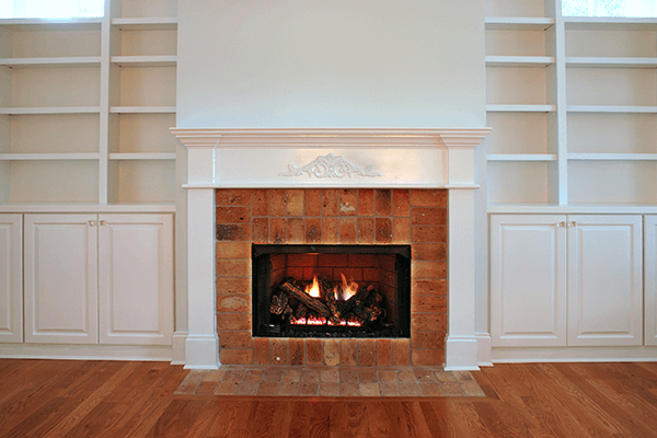 gas fireplace inside a living room